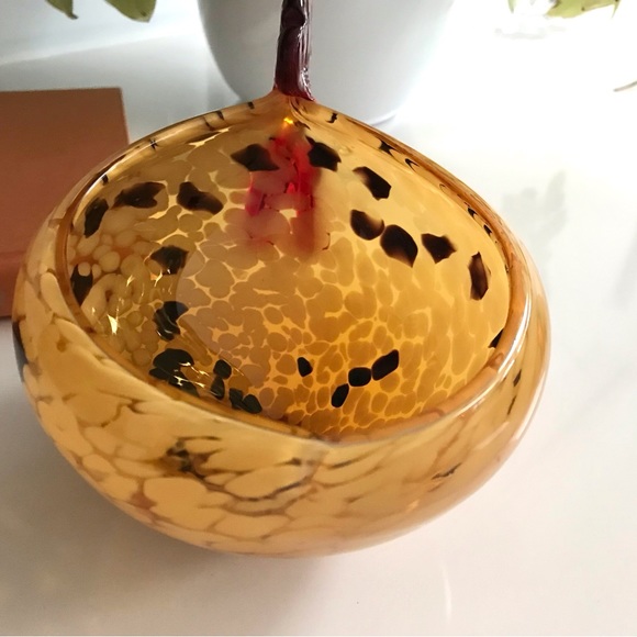 Art Glass Chicken Vase yellow vintage Murano  Style - Picture 4 of 5